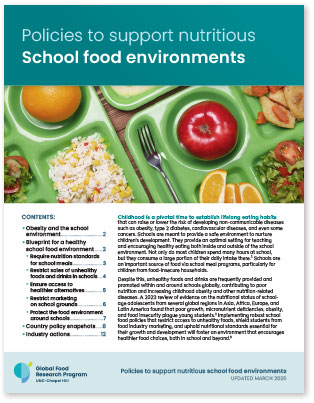 Thumbnail image of school food environment policy fact sheet